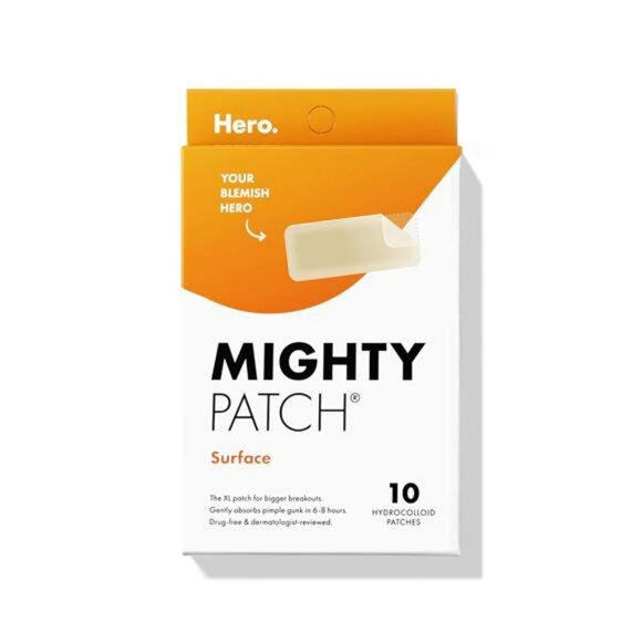 Mighty Patch Surface Acne Pimple Patch for Face Body Chin Forehead 10 Count - Picture 1 of 7